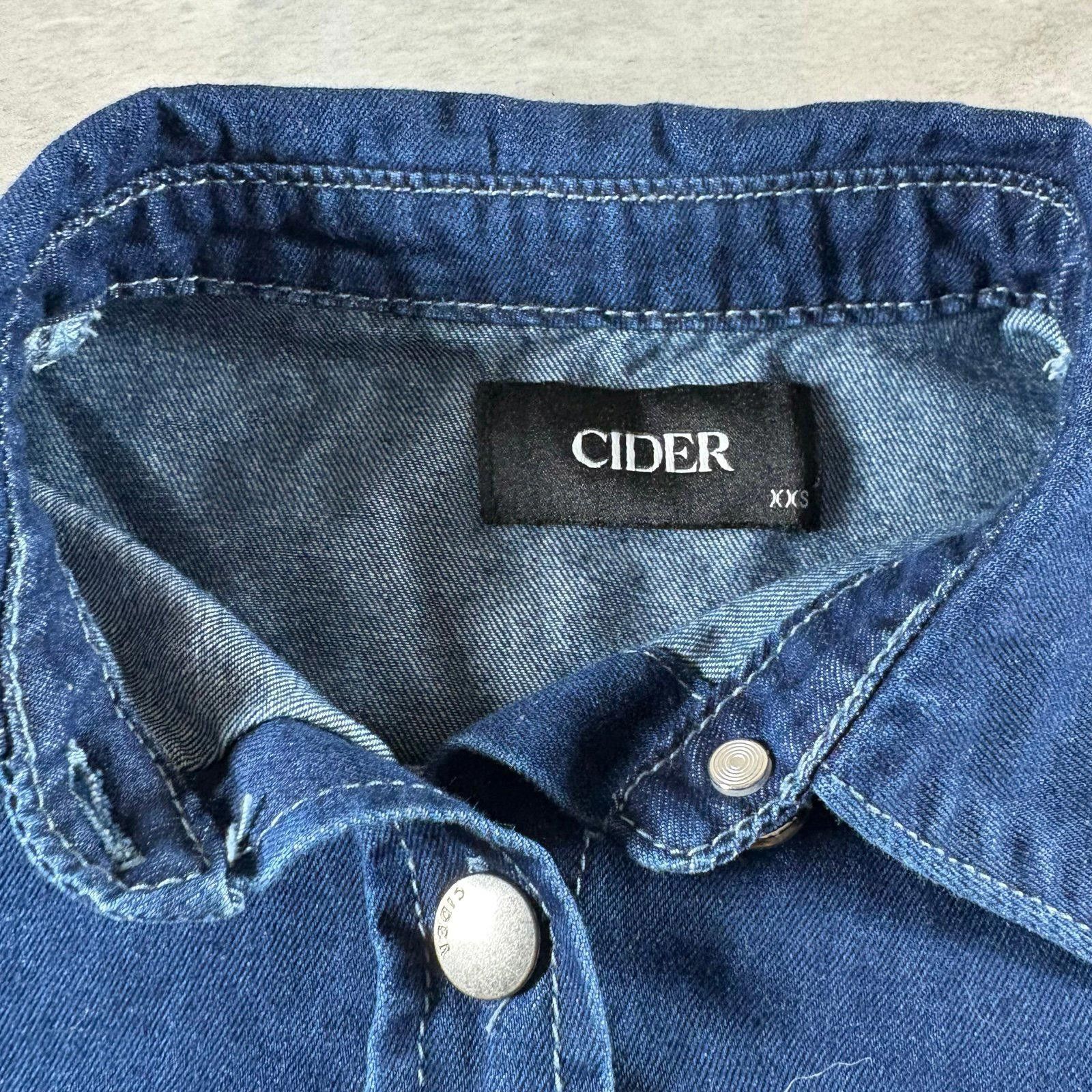 Cyderhouse Cider Denim Stand Collar Bell Sleeve Blouse Size XXS / US 00 / IT 34 - 3 Thumbnail