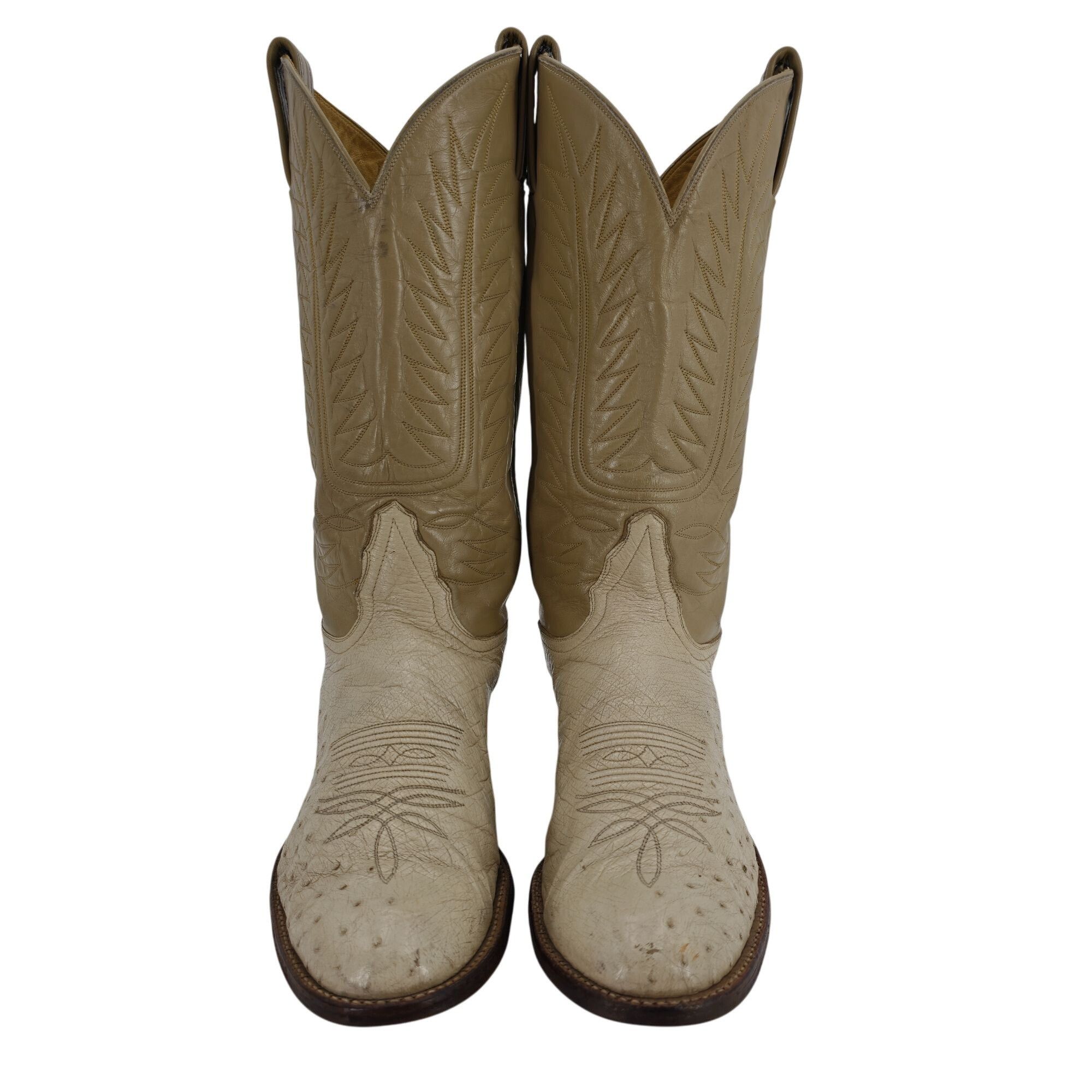 Tony Lama Tony Lama Exotic Ostrich Men Size 9.5D Cream Beige Leather Size US 9.5 / EU 42-43 - 3 Thumbnail