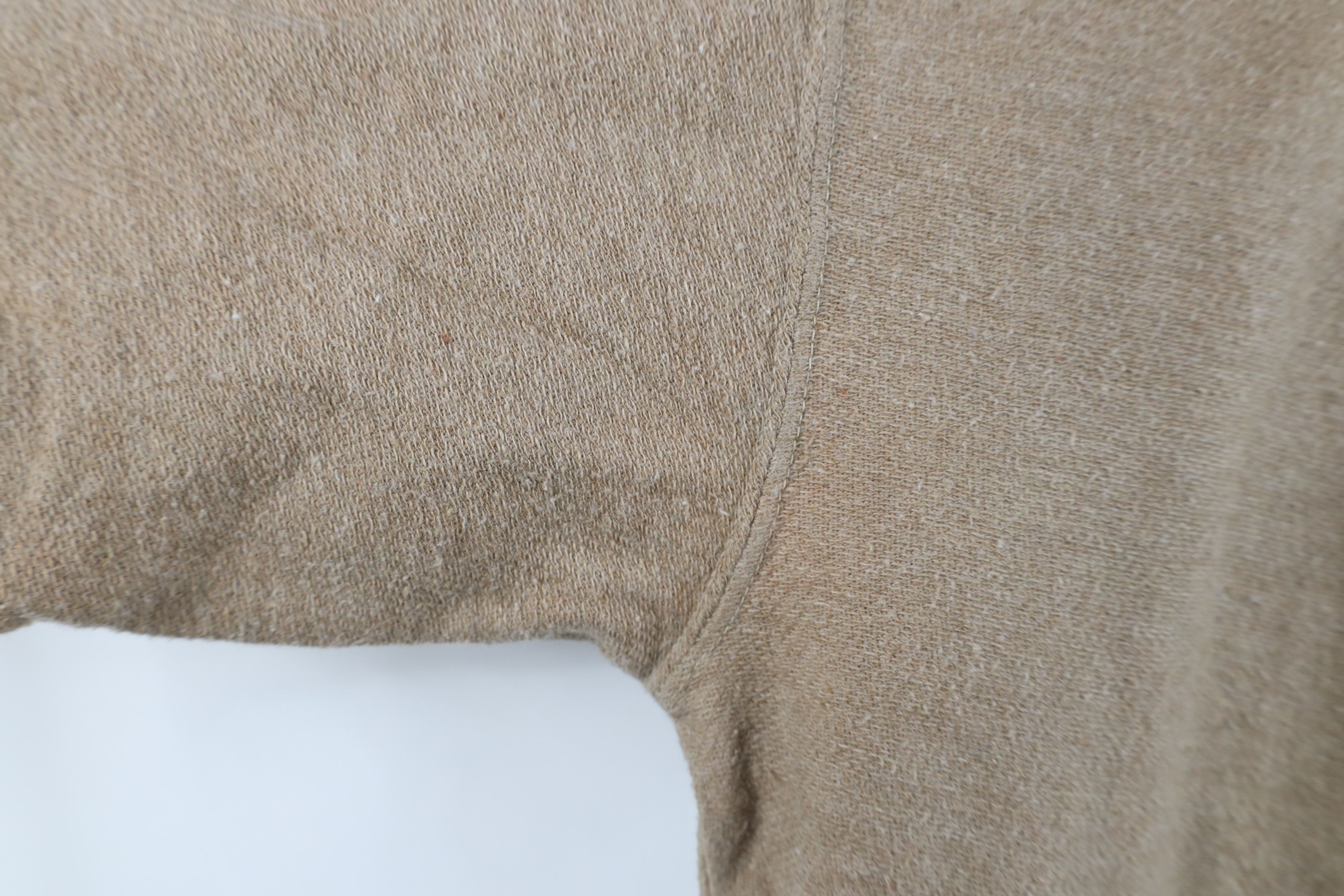 Vintage Vintage 90s Streetwear Blank Knit Golf Polo Shirt Beige Tan Size US L / EU 52-54 / 3 - 4 Thumbnail