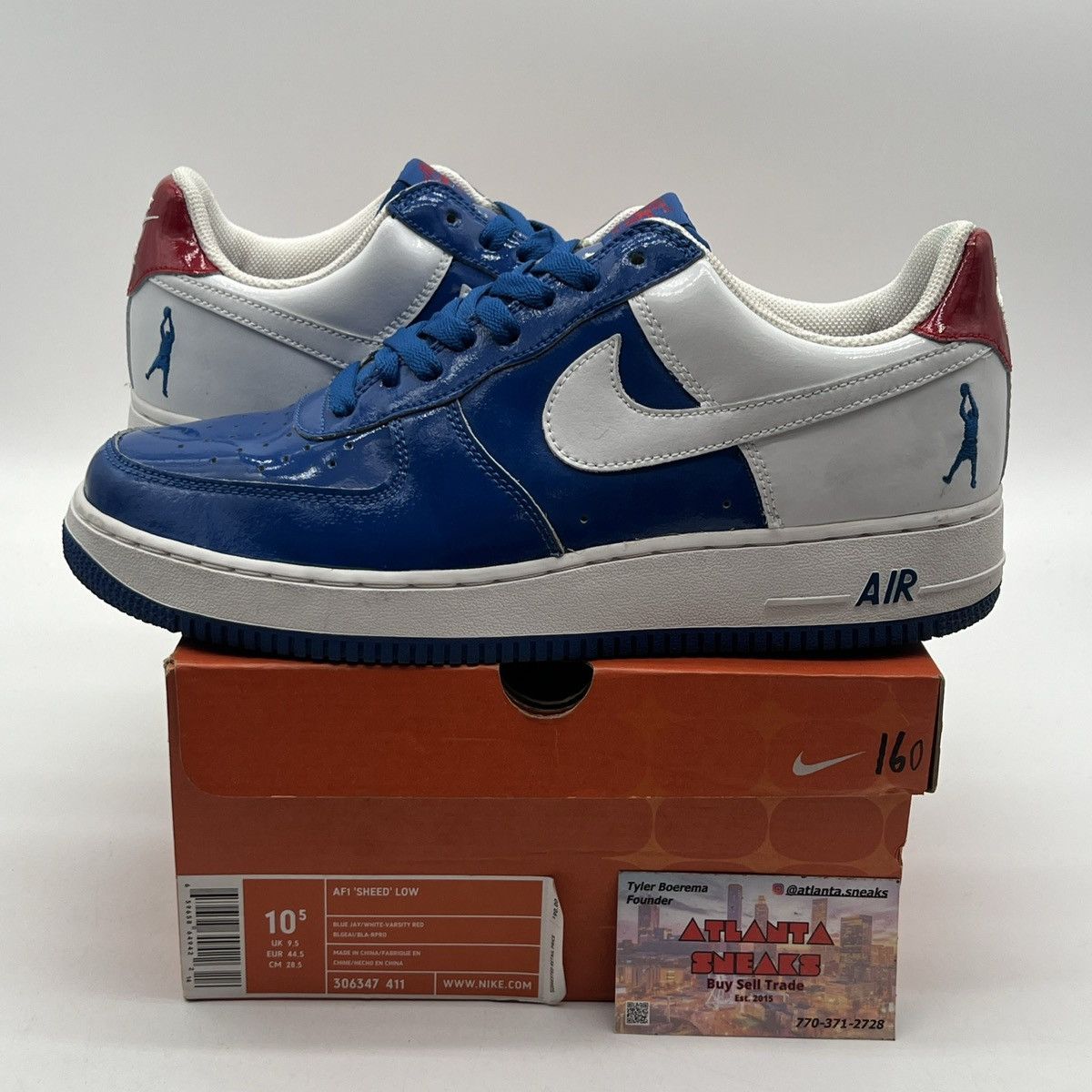 Nike Air Force 1 sheed low blue jay Size US 10.5 / EU 43-44 - 1 Thumbnail