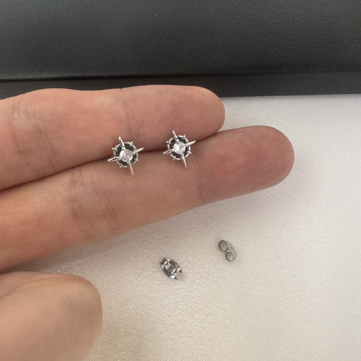 Designer CZ Star Stud Earrings for Men Women Hip Hop Unisex Style Size ONE SIZE - 6 Thumbnail