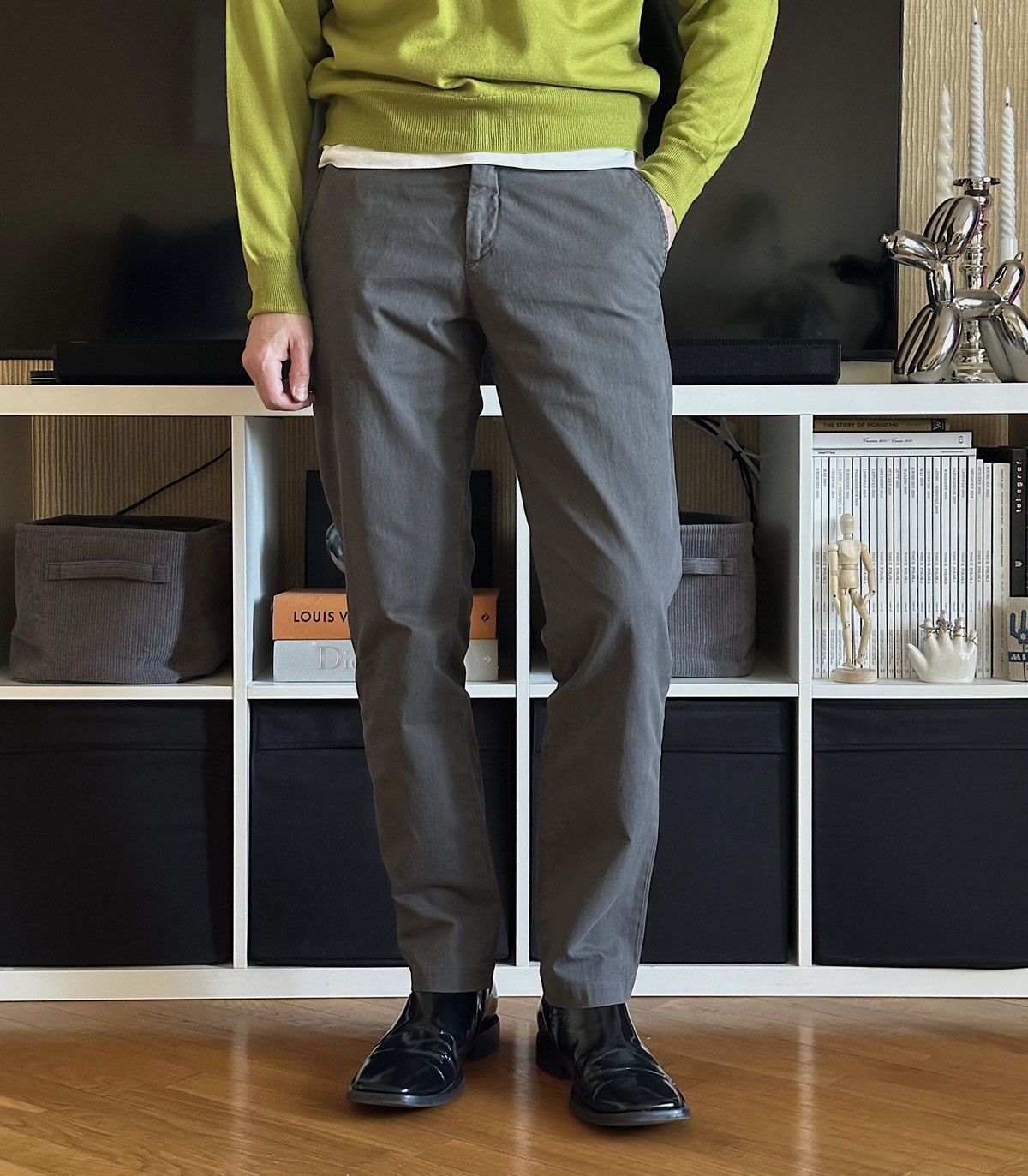 Prada *NEW* PRADA FW 2011 Washed Nylon Blend Gray Pants jean Denim Size US 32 / EU 48 - 3 Thumbnail