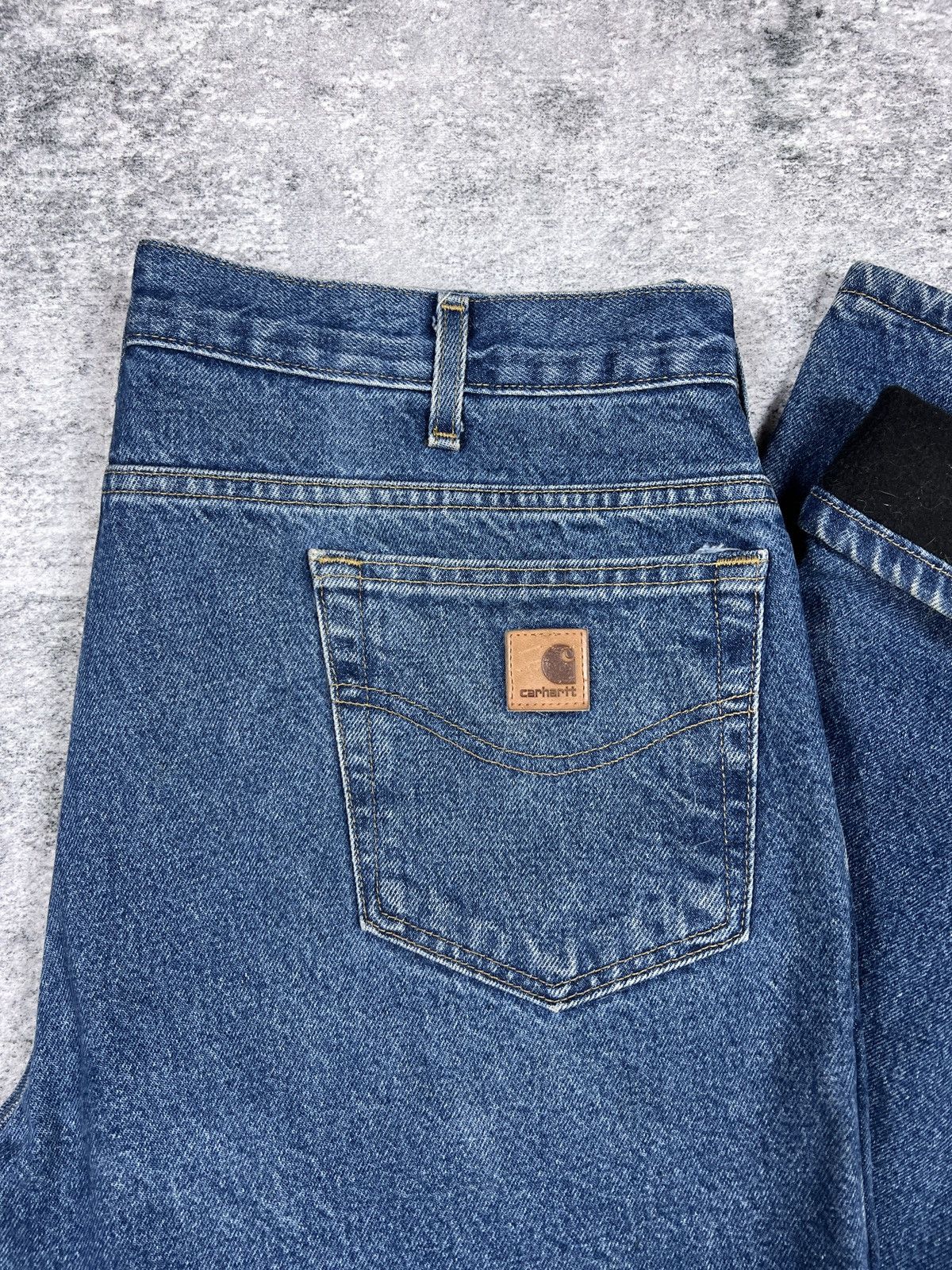 Carhartt × Vintage Vintage Carhartt Flannel Lined Relaxed Fit Denim Jeans 38x34 Size US 38 / EU 54 - 2 Thumbnail