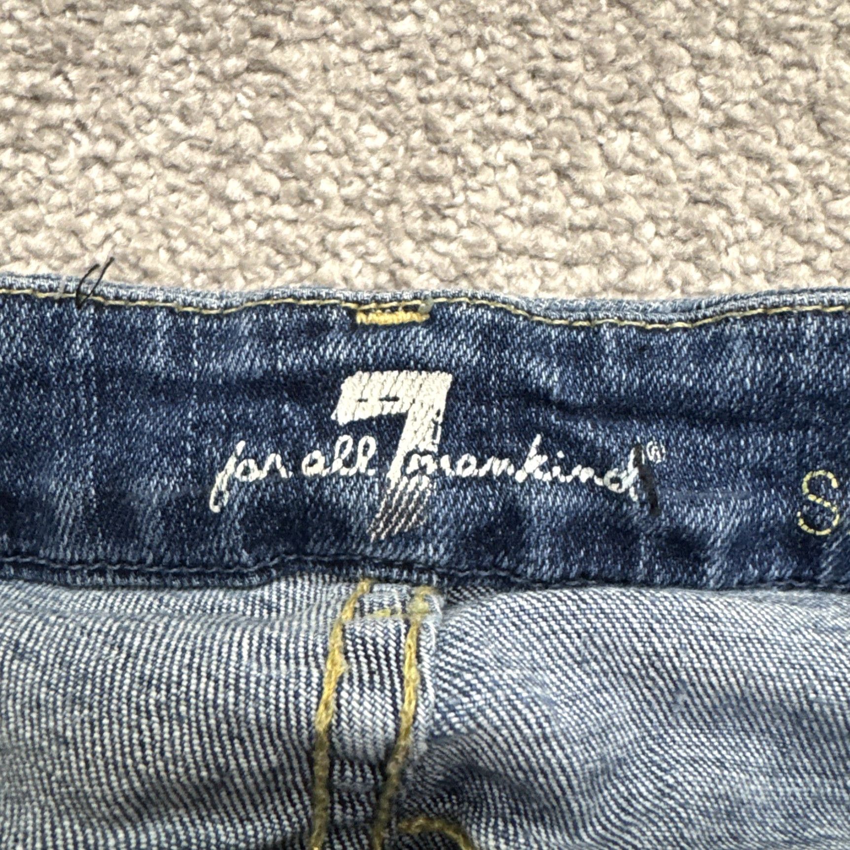 7 For All Mankind VINTAGE None Jeans Womens 24 Blue Low Rise Ankle Skinny Denim Casual Streetwear 90s Girls Size 42" / US 20 - 6 Thumbnail