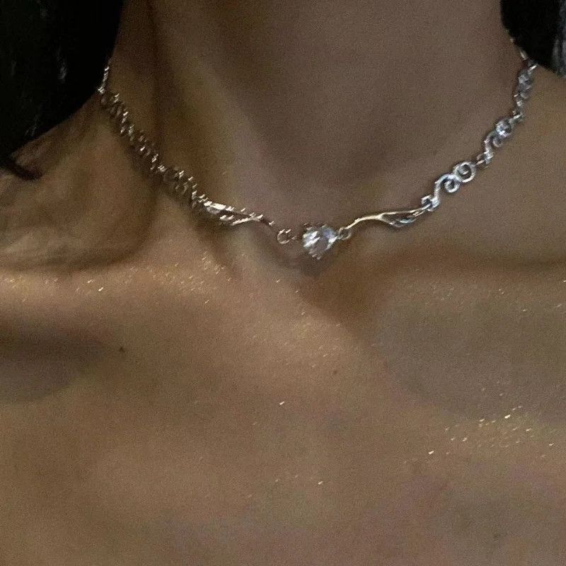 Vintage Irregular Choker Chain Necklace Size ONE SIZE - 1 Thumbnail