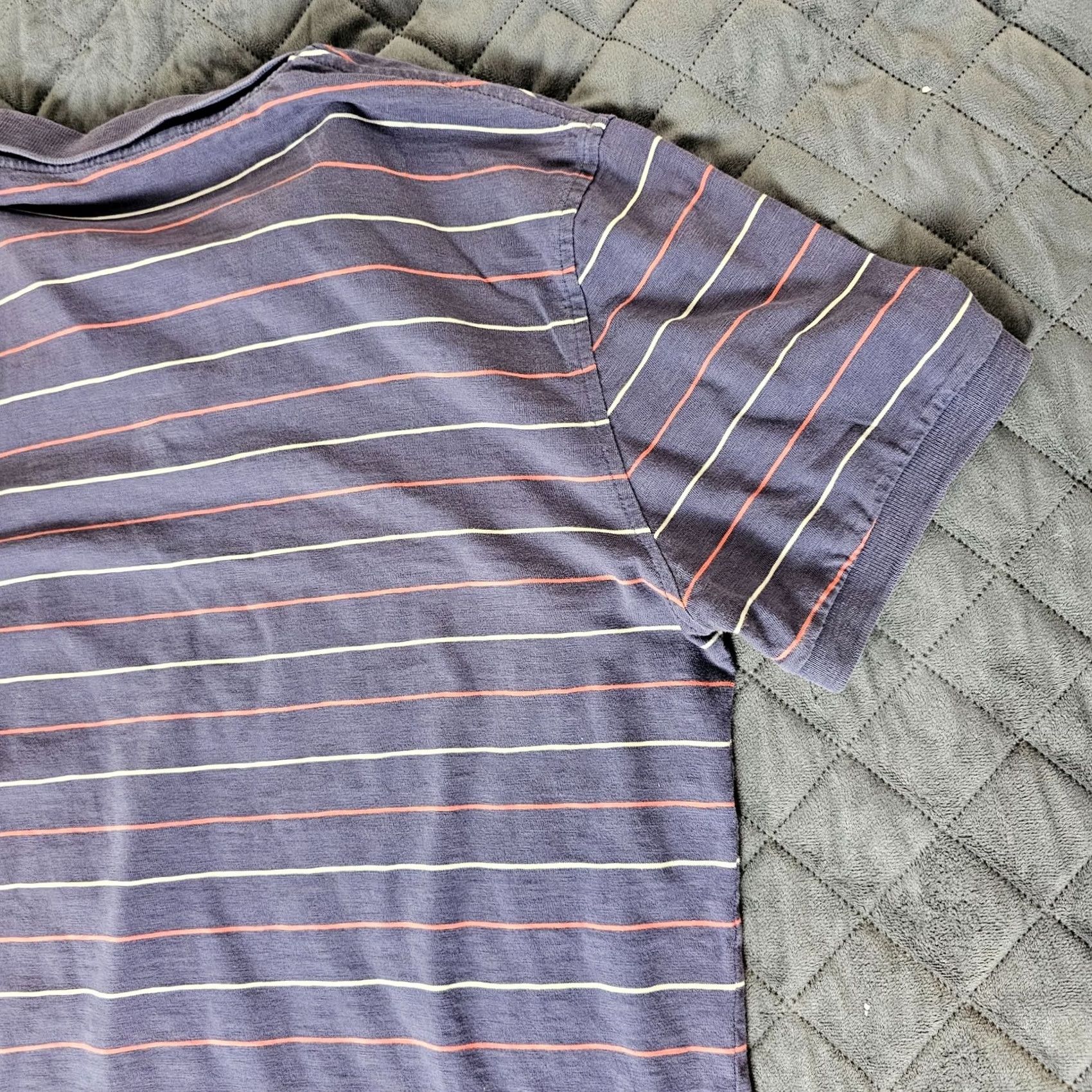 J.Crew J.CREW Polo Shirt Men's M Short Sleeve Purple Stripe Lightweight Performance Polo Shirt Core Sports Logo Embroidered Breathable Casual Golf Walking Size US M / EU 48-50 / 2 - 8 Thumbnail