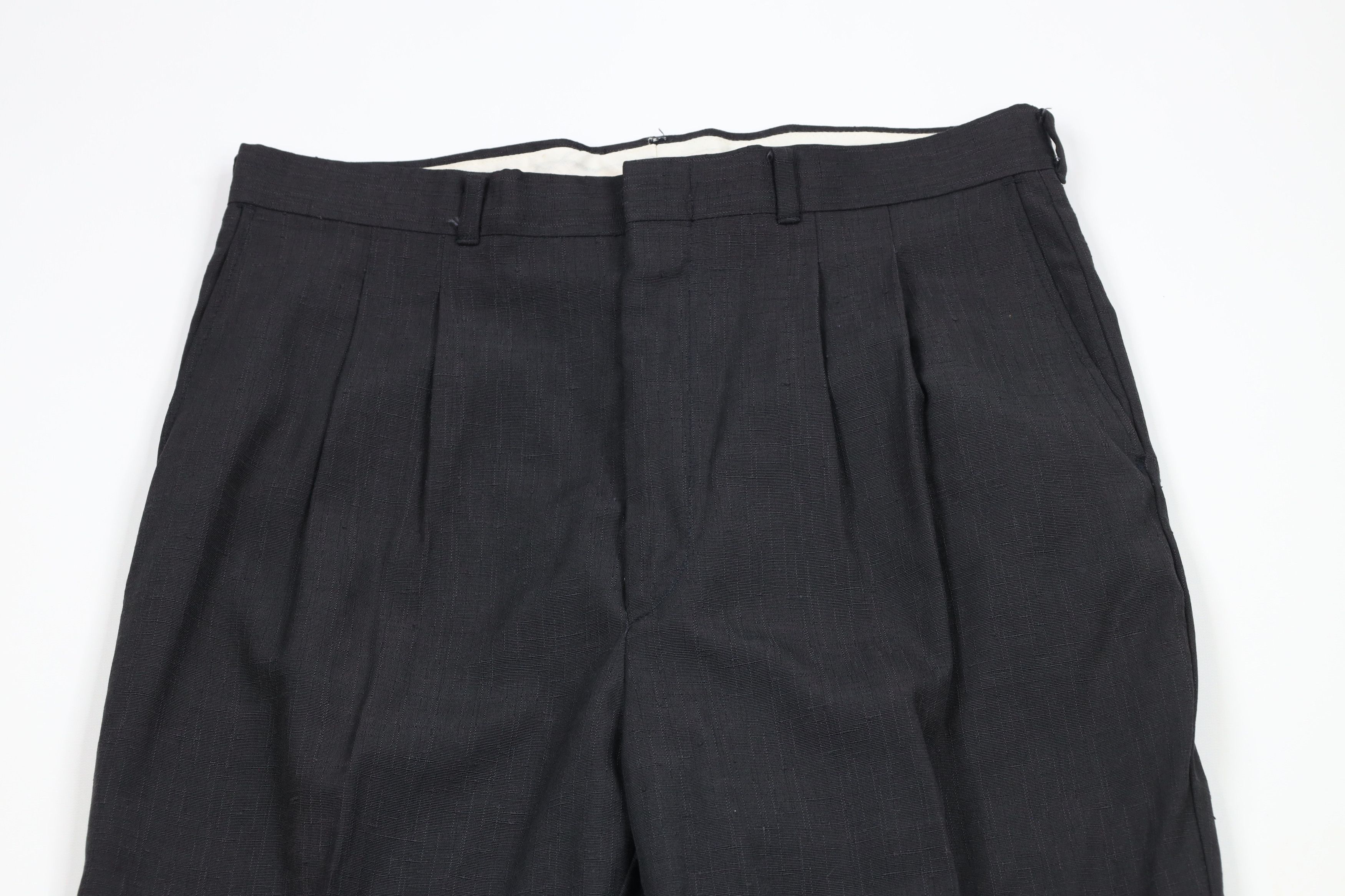 Vintage Vintage 80s 90s Rockabilly Fleck Chino Pants Black USA Size US 34 / EU 50 - 2 Thumbnail