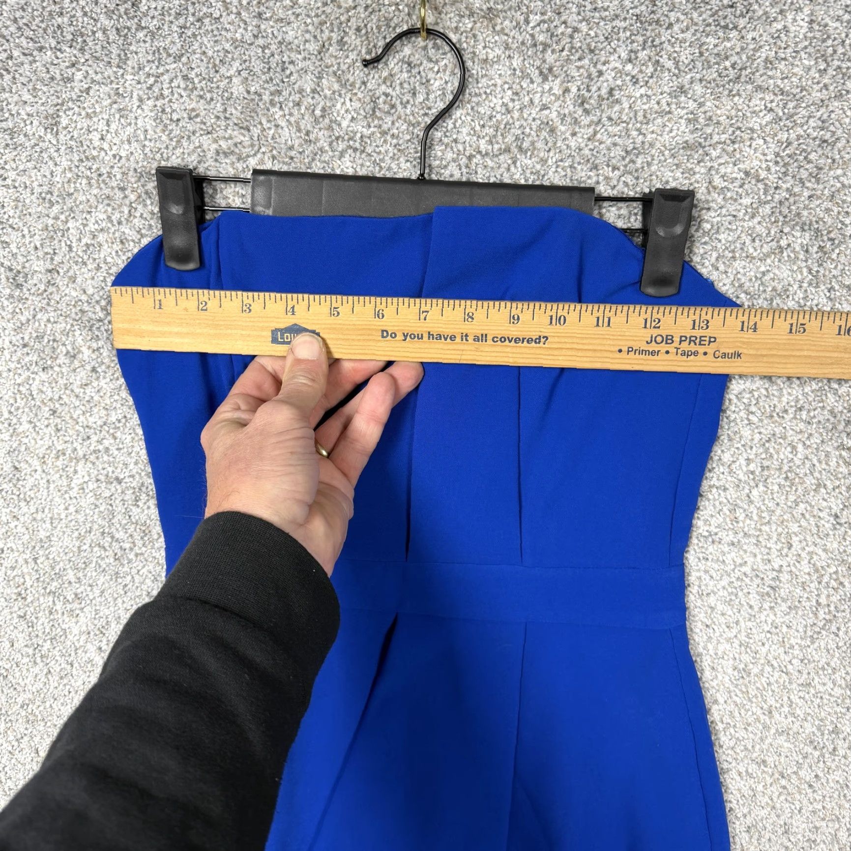 Lulus Lulus Dress Small Peplum Bodycon Mini Cocktail Party Date Night Wedding Guest Dress Women Sleeveless Strapless Blue Solid Size S / US 4 / IT 40 - 3 Thumbnail