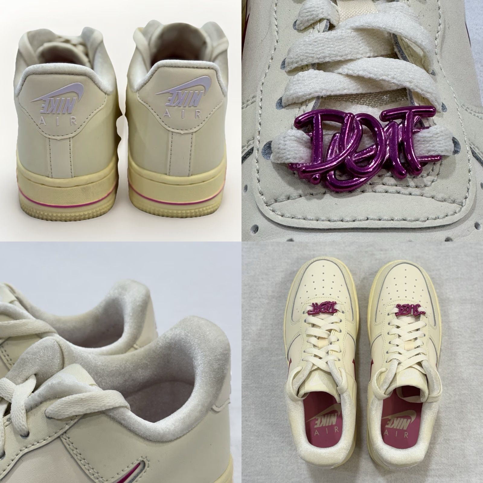 Nike Nike Air Force Women’s 11 Coconut Milk Ivory Leather/Playful Pink FB8251-101 Sneaker Size US 7 / IT 37 - 8 Thumbnail