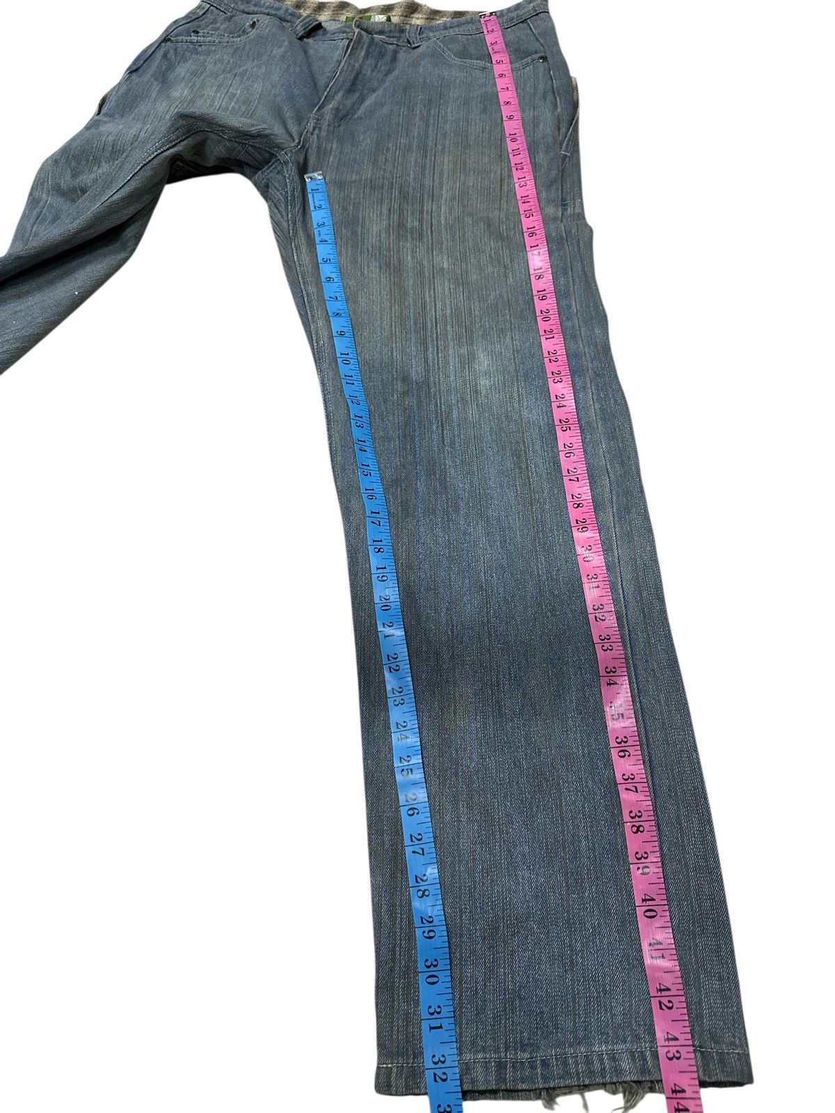 Kapital Blue Stripe Indigo Multipocket Baggy Denim Flip The scrips. Size US 36 / EU 52 - 6 Thumbnail