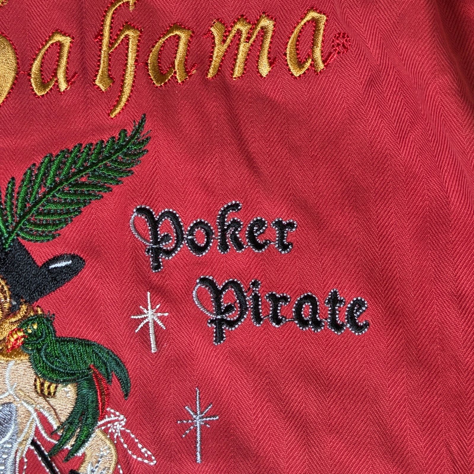 Tommy Bahama Tommy Bahama Poker Pirate Silk Shirt Size L Size US L / EU 52-54 / 3 - 7 Thumbnail