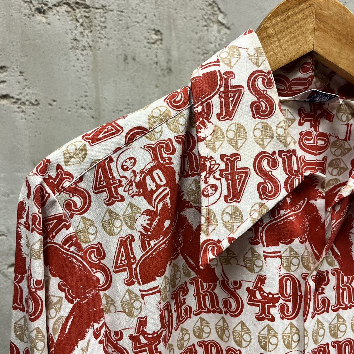 NFL × Vintage Vintage 90s NFL Team Shirts 49ers AOP Button Down Shirt Size US M / EU 48-50 / 2 - 2 Thumbnail
