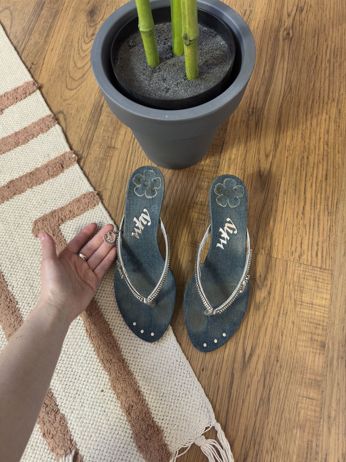 Vintage VINTAGE WHY DENIM SANDALS SLATES HEELS SHOES Size US 8 / IT 38 - 3 Thumbnail