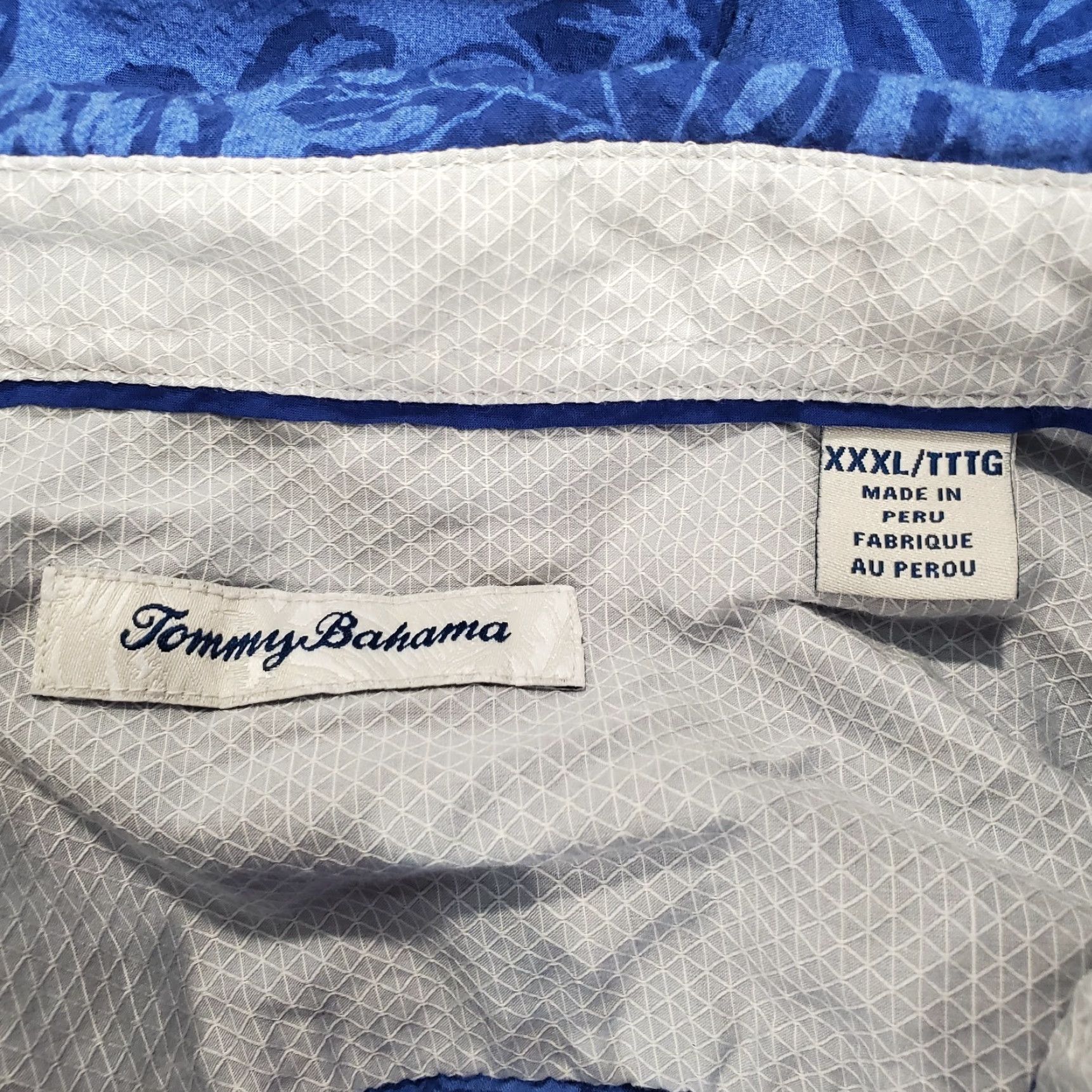 Tommy Bahama Tommy Bahama Shirt Mens 3XL Blue Floral Seersucker Button-Up Casual Cotton Seersucker, Button-Down Collar, Lightweight, Logo, Hawaiian Size US XXL / EU 58 / 5 - 8 Thumbnail