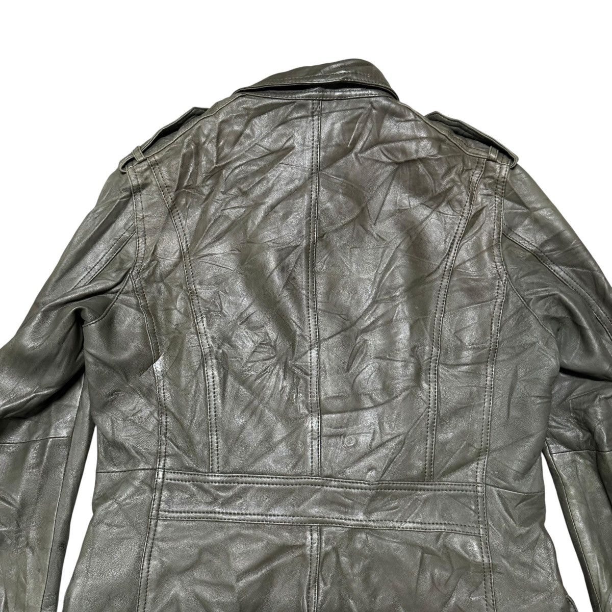 Le Grande Bleu (L.G.B.) Reilabo x Nicole Club Military Leather Jacket Size US M / EU 48-50 / 2 - 9 Thumbnail