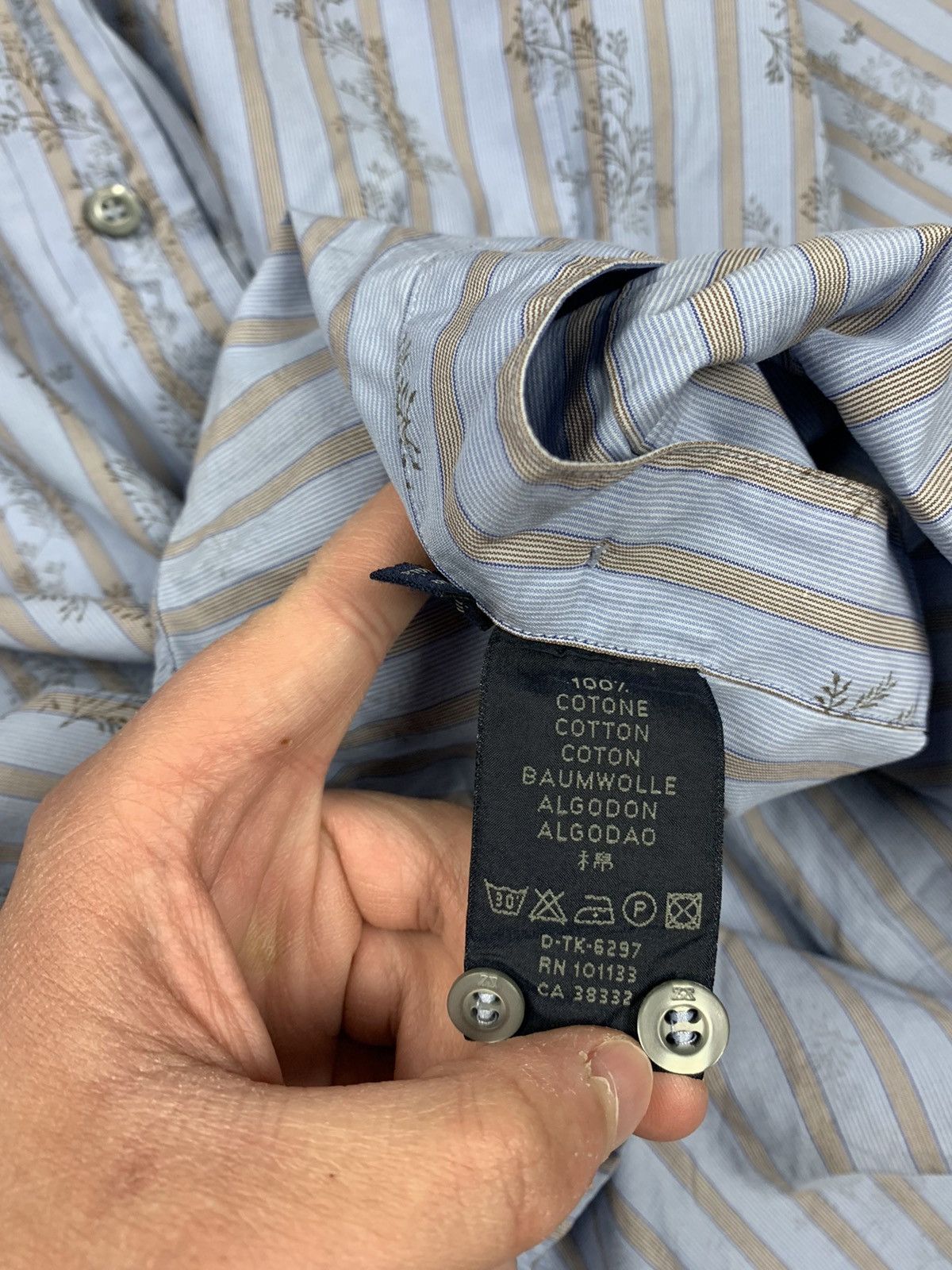 Ermenegildo Zegna Ermenegildo Zegna Floral Shirt Luxury Printed 90s Size US XL / EU 56 / 4 - 10 Thumbnail
