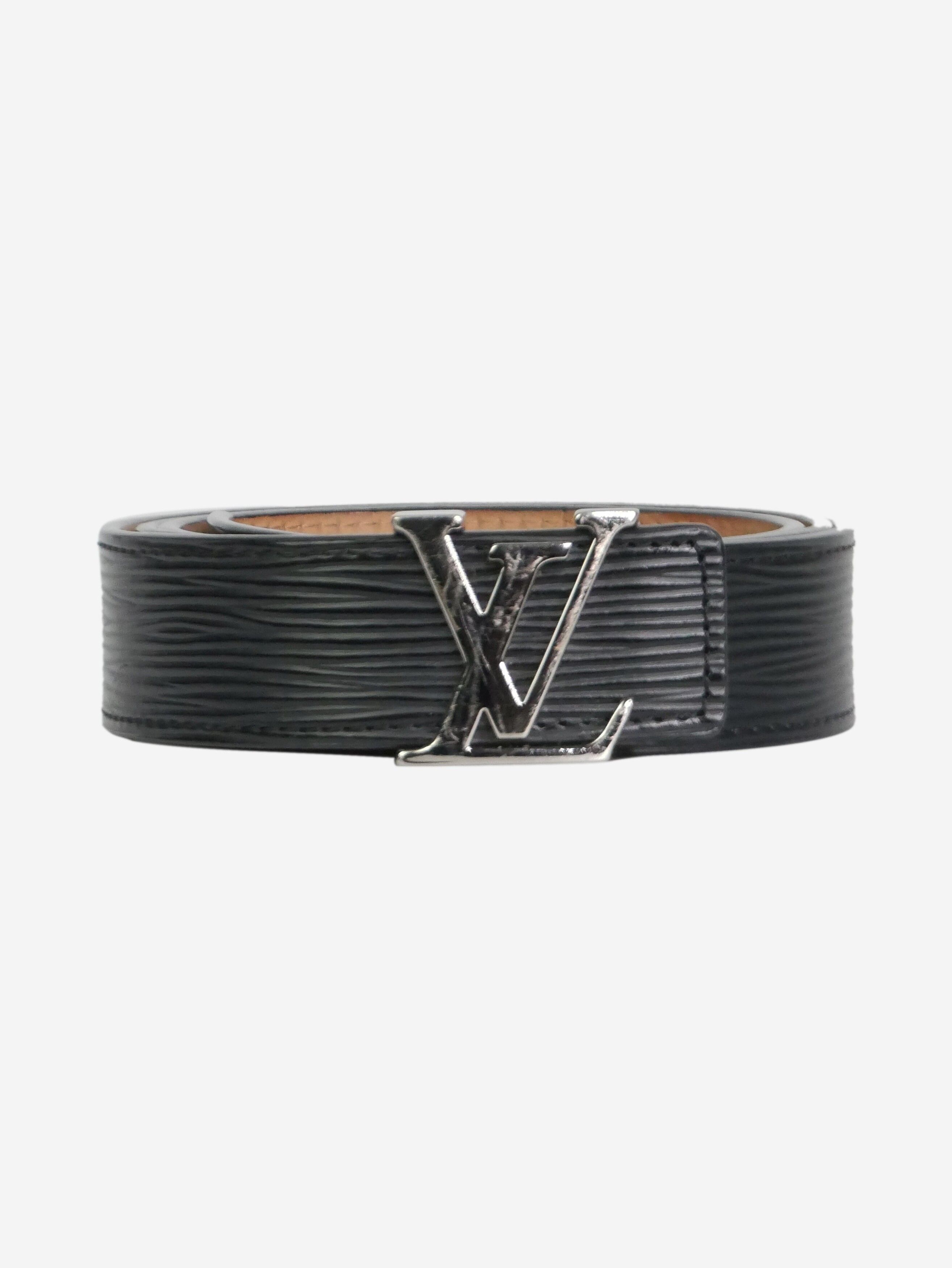 Louis Vuitton Belt Centure LV Initial Brown Black Silver Monogram Macassar  M9821 Buckle 40mm Canvas Leather Metal CA2101 LOUIS VUITTON 90cm Waist Long  Men