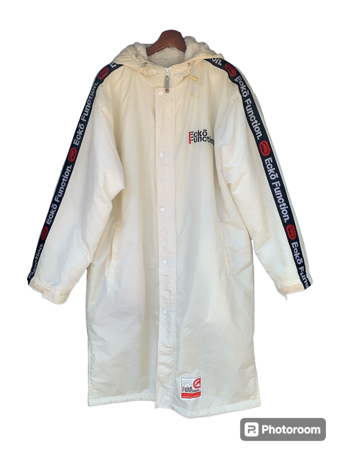 image of Ecko Unltd x Gangster Doodles Vintage Ecko Unlimited Long Jacket in Cream, Men's (Size XL)