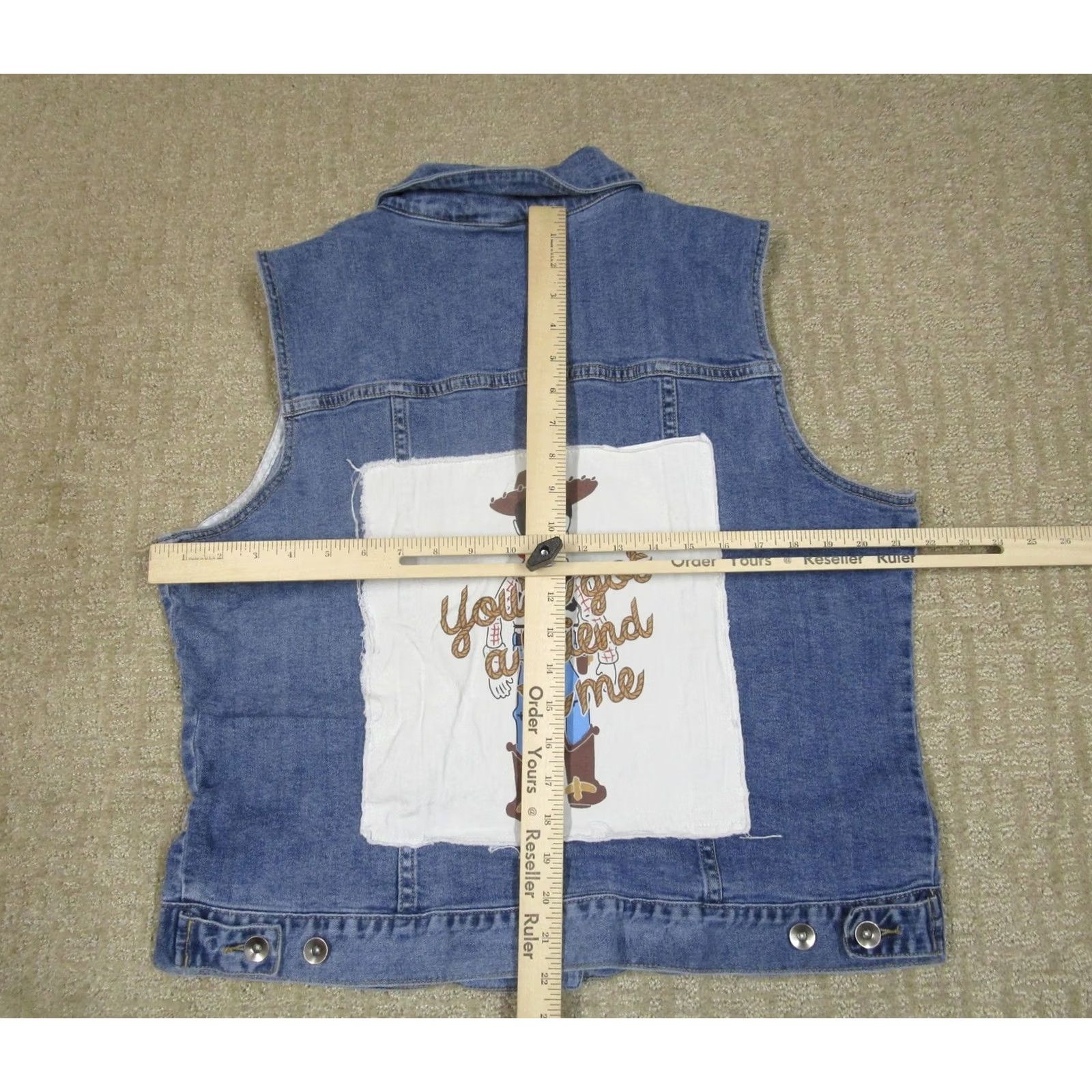 Vintage Disney Pixar Her Universe Vest Womens 2XL Blue Denim Toy Story Woody Graphic Shirt Size XXL / US 16-18 / IT 52-54 - 4 Thumbnail