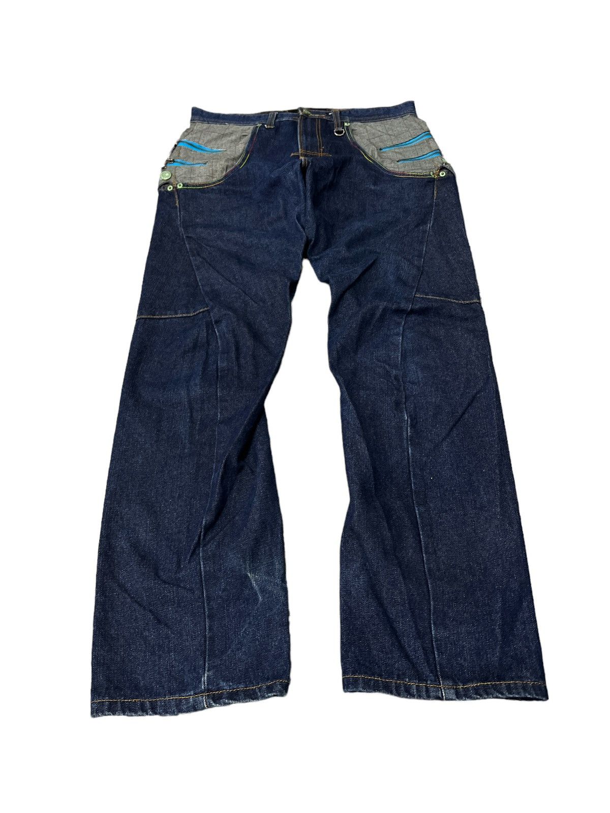 Japanese Brand × Vintage BREATHMINT INDIGO BLUE TWIST DENIM PANT Size US 32 / EU 48 - 6 Thumbnail