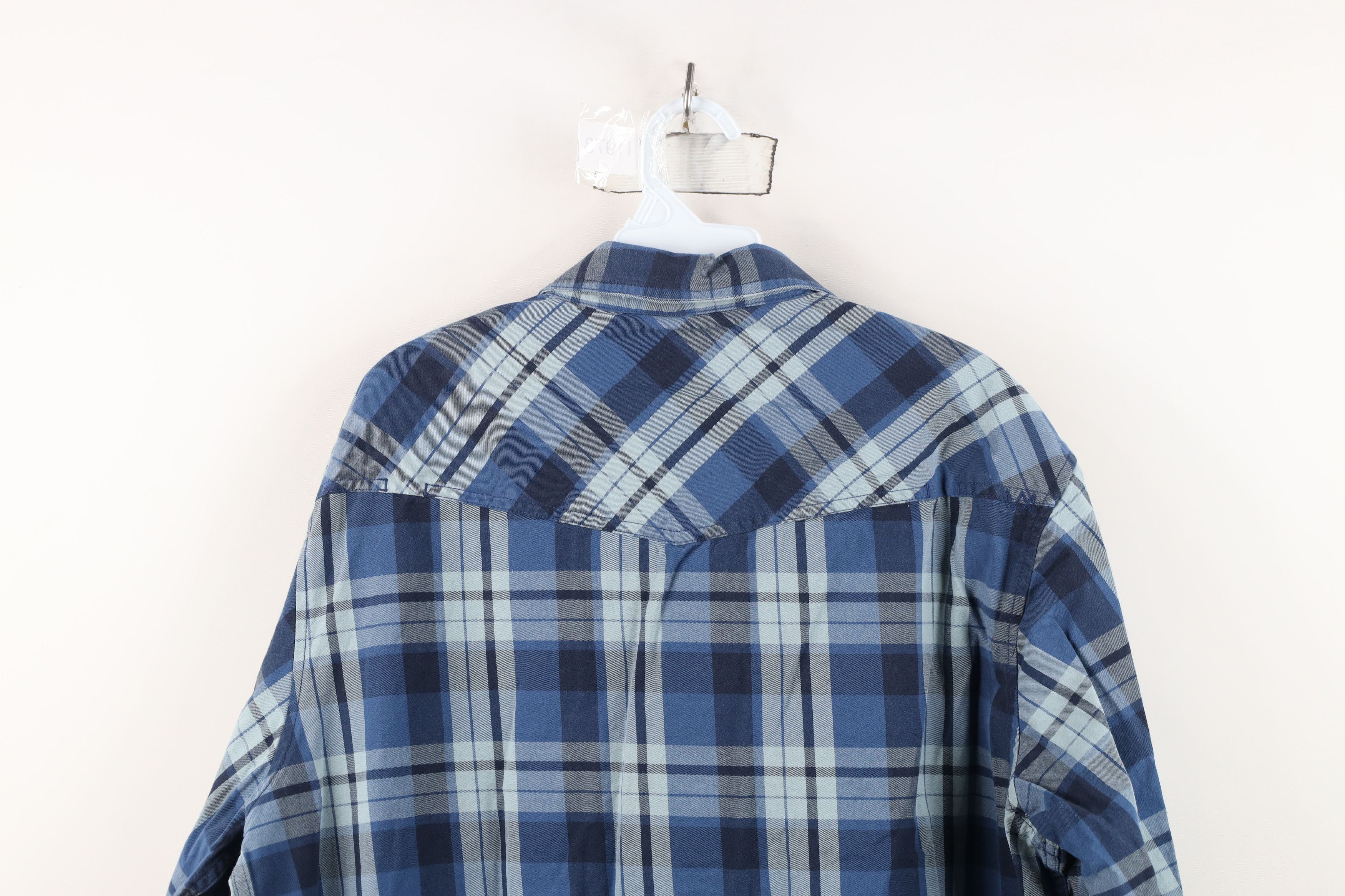 Vintage 5.11 Tactical Series Flannel Snap Button Shirt Plaid Blue Size US L / EU 52-54 / 3 - 11 Thumbnail