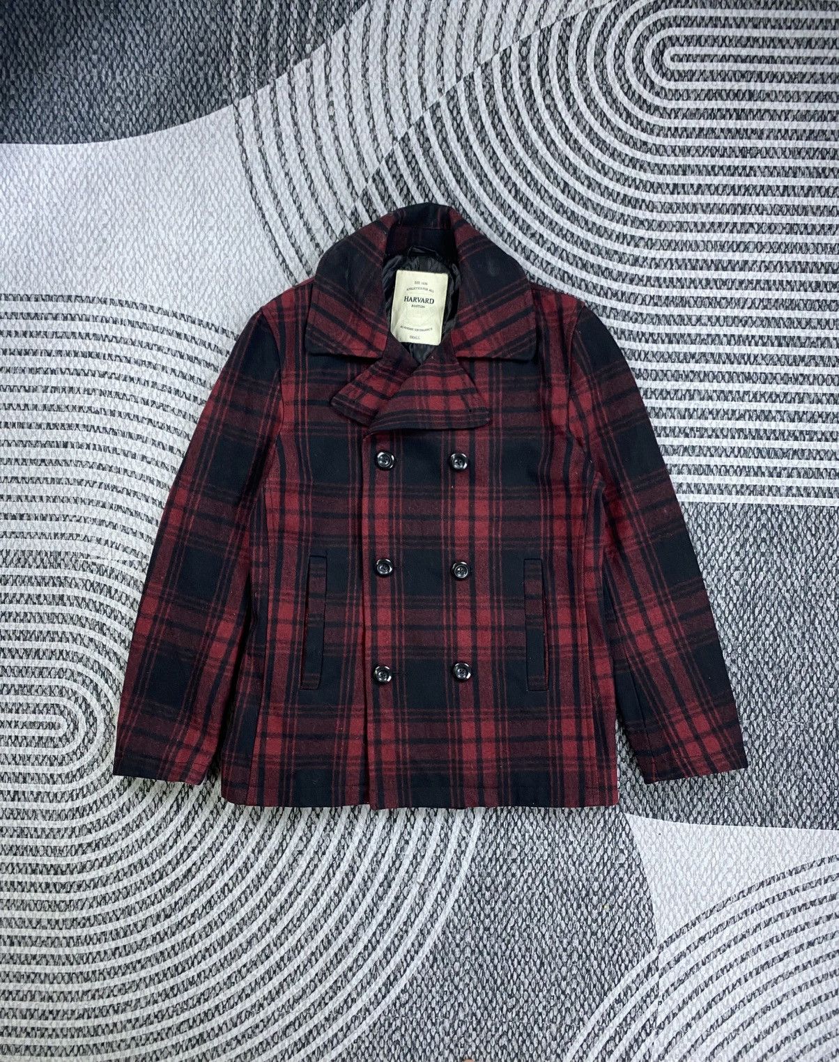 Other Vintage Harvard Boston Red Checked Wool Jacket Size US M / EU 48-50 / 2 - 1 Thumbnail
