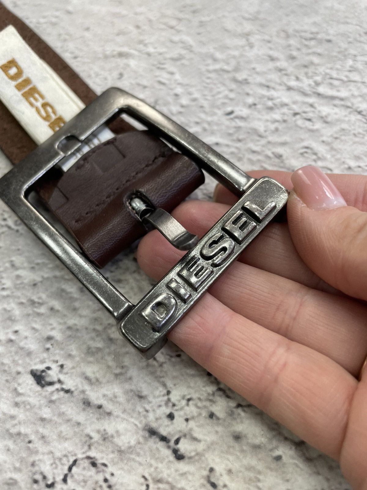 Diesel × Japanese Brand Vintage Diesel Belt Y2K Rhinestones Punk Leather japanese Size ONE SIZE - 5 Thumbnail