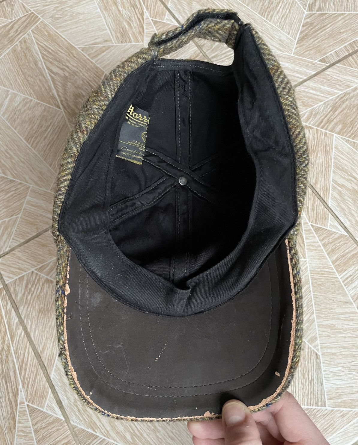 Harris Tweed × Vintage Vintage Classic 90s Retro New Pure Wool Harris Tweed Cap Size ONE SIZE - 8 Thumbnail