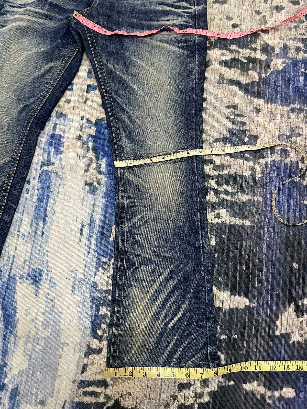 Hysteric Glamour 🇯🇵 LOLITA concert club catclaws distressed flare exotic denim Size 31" - 10 Thumbnail