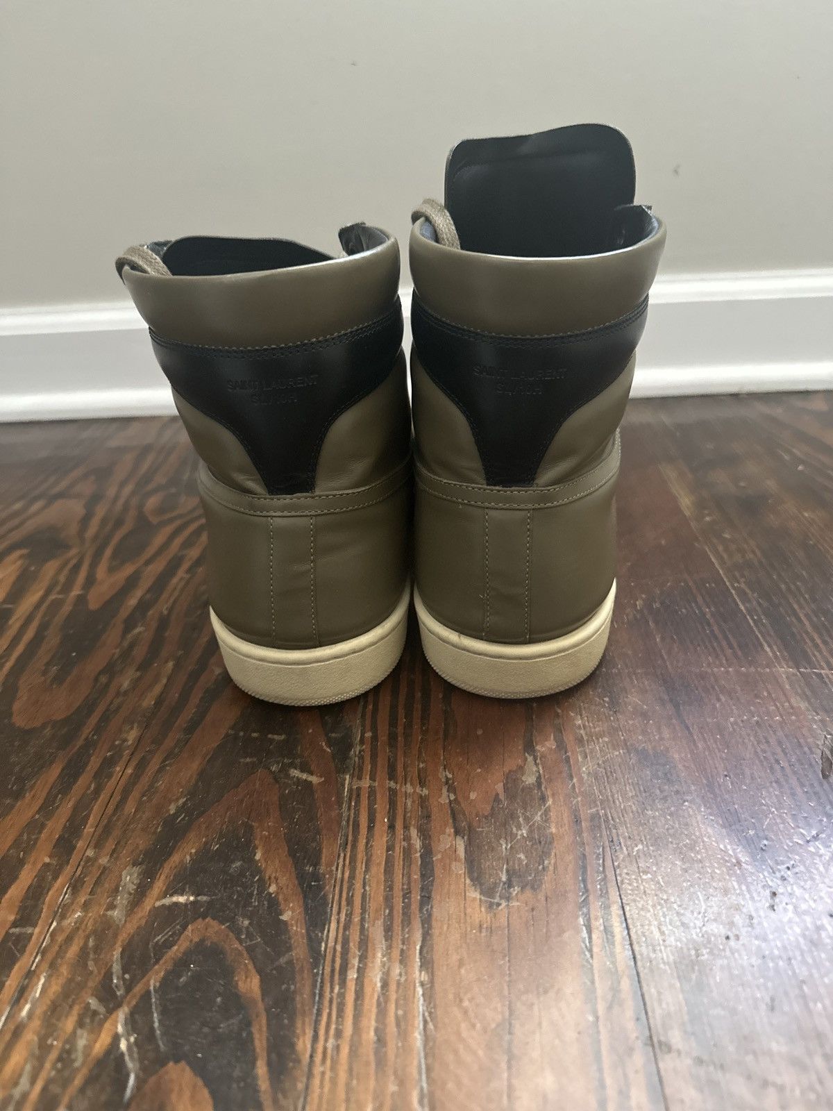 Yves Saint Laurent Olive green YSL sneakers Size US 11 / EU 44 - 3 Thumbnail