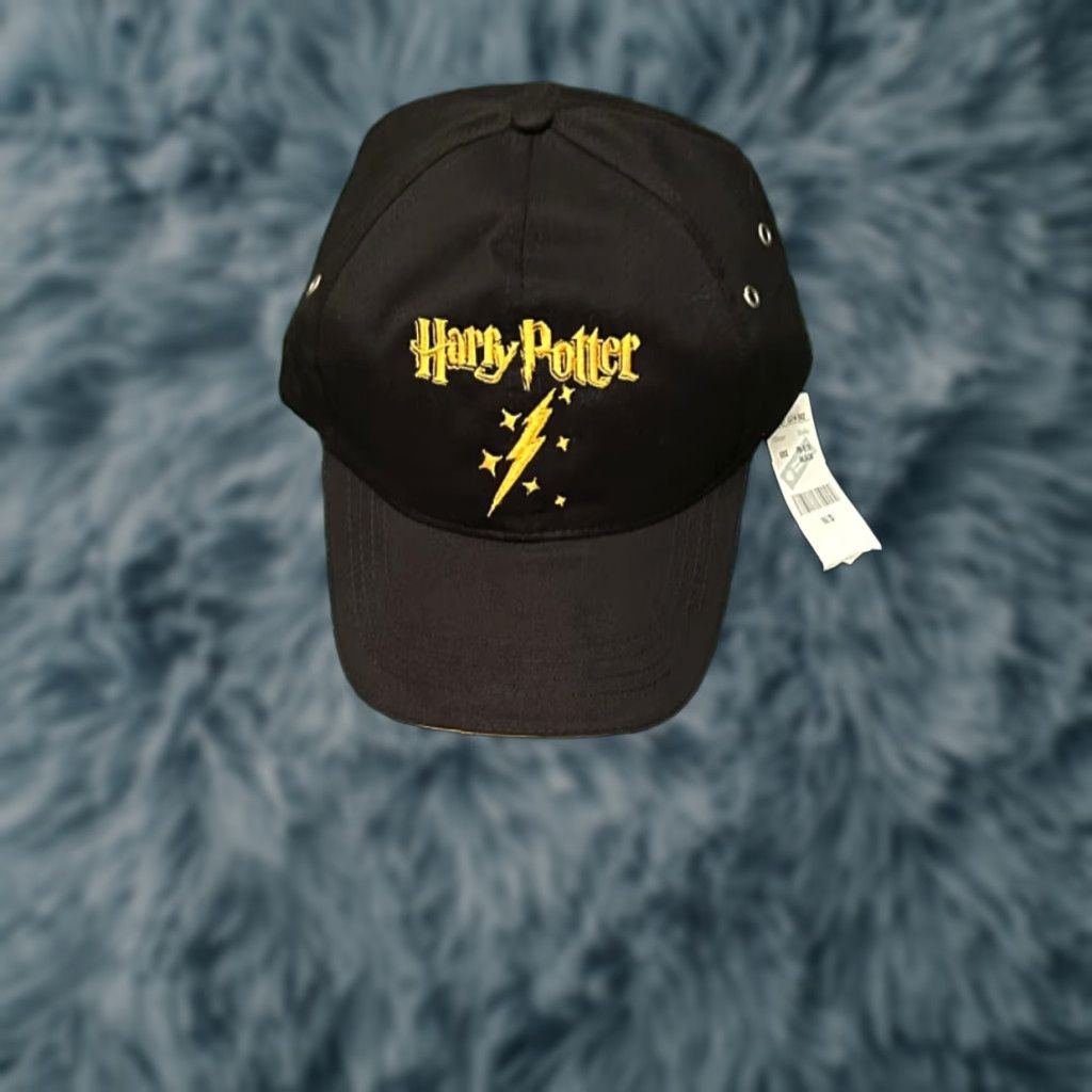 Vintage VINTAGE Harry Potter Hat Cap 2000 Movie Warner Bros Baseball Cap Adjustable One Size Men Black NWT Lightning Bolt Mens Size ONE SIZE - 1 Thumbnail