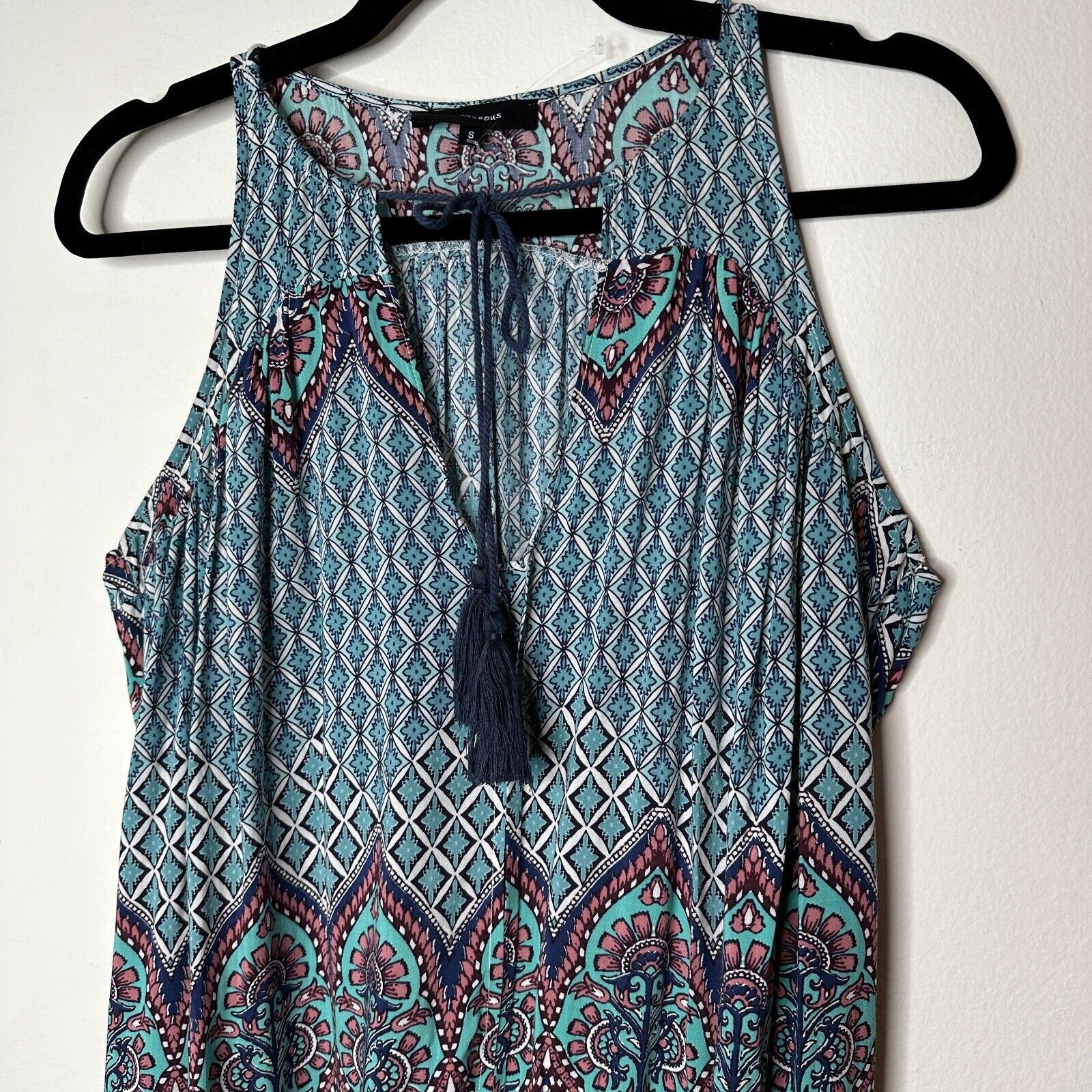 Other Olivaceous Multi Color Paisley Sleeveless Mini Tie VFront S Size S / US 4 / IT 40 - 2 Thumbnail
