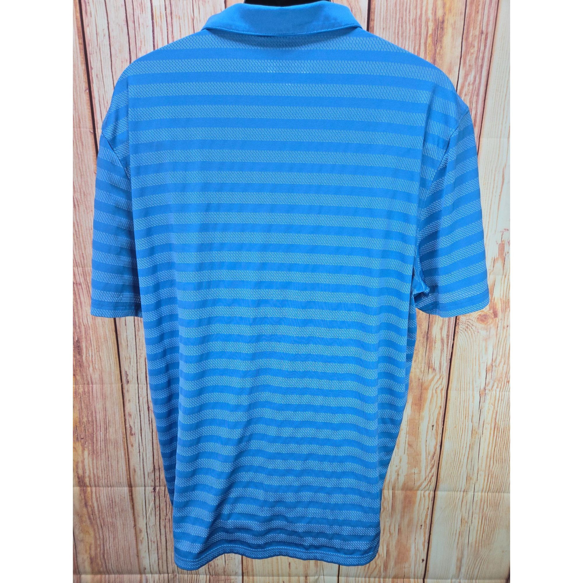Southern Tide Southern Tide Mens XL Blue Vented Striped Polo Shirt Size US XL / EU 56 / 4 - 6 Thumbnail