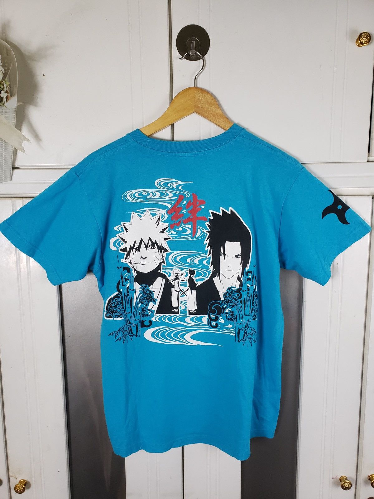 image of Anima x Vintage Naruto Sasuke Tee in Baby Blue, Men's (Size Medium)
