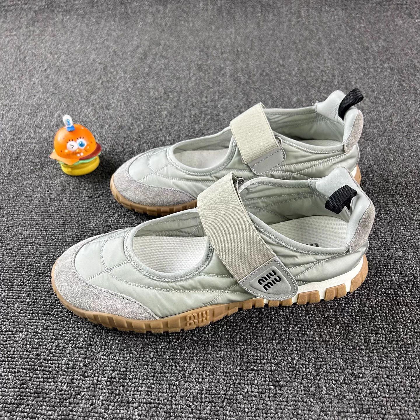 Miu Miu MIU MIU 25ss Round Toe Mary Janes 37.5 Logo Velcro Strap Size US 7.5 / IT 37.5 - 1 Thumbnail