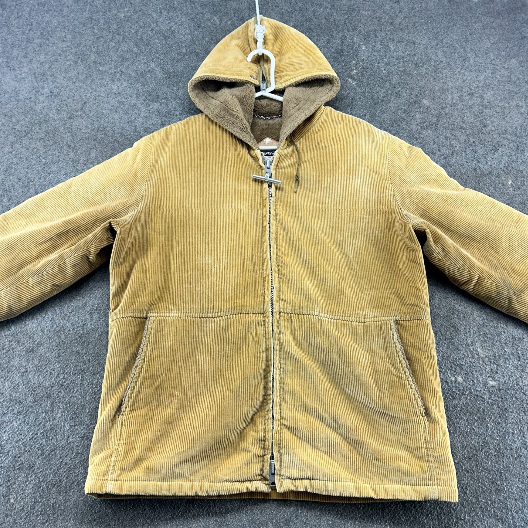 Vintage VINTAGE Mighty Mac Jacket Men XL Brown Corduroy Hooded Shearling Lined USA 70s Jacket/Coat Mid-Length, 90s, Western Mens Size US XL / EU 56 / 4 - 3 Thumbnail