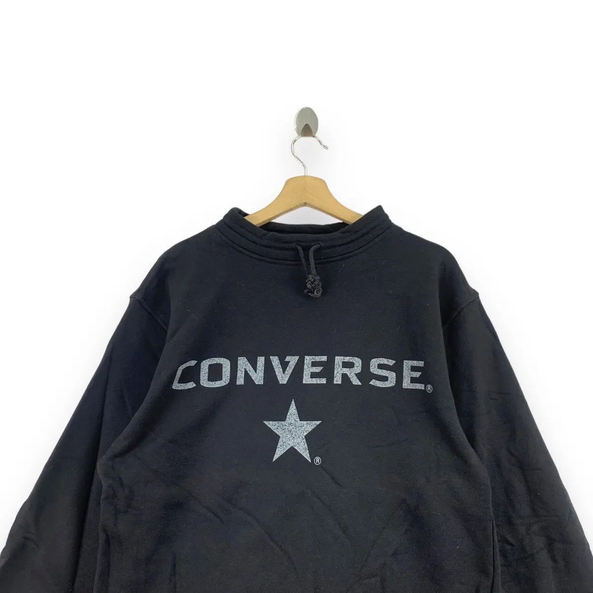 Converse Vintage CONVERSE ALL STAR Embossed Turtleneck Sweatshirt Size US M / EU 48-50 / 2 - 2 Thumbnail