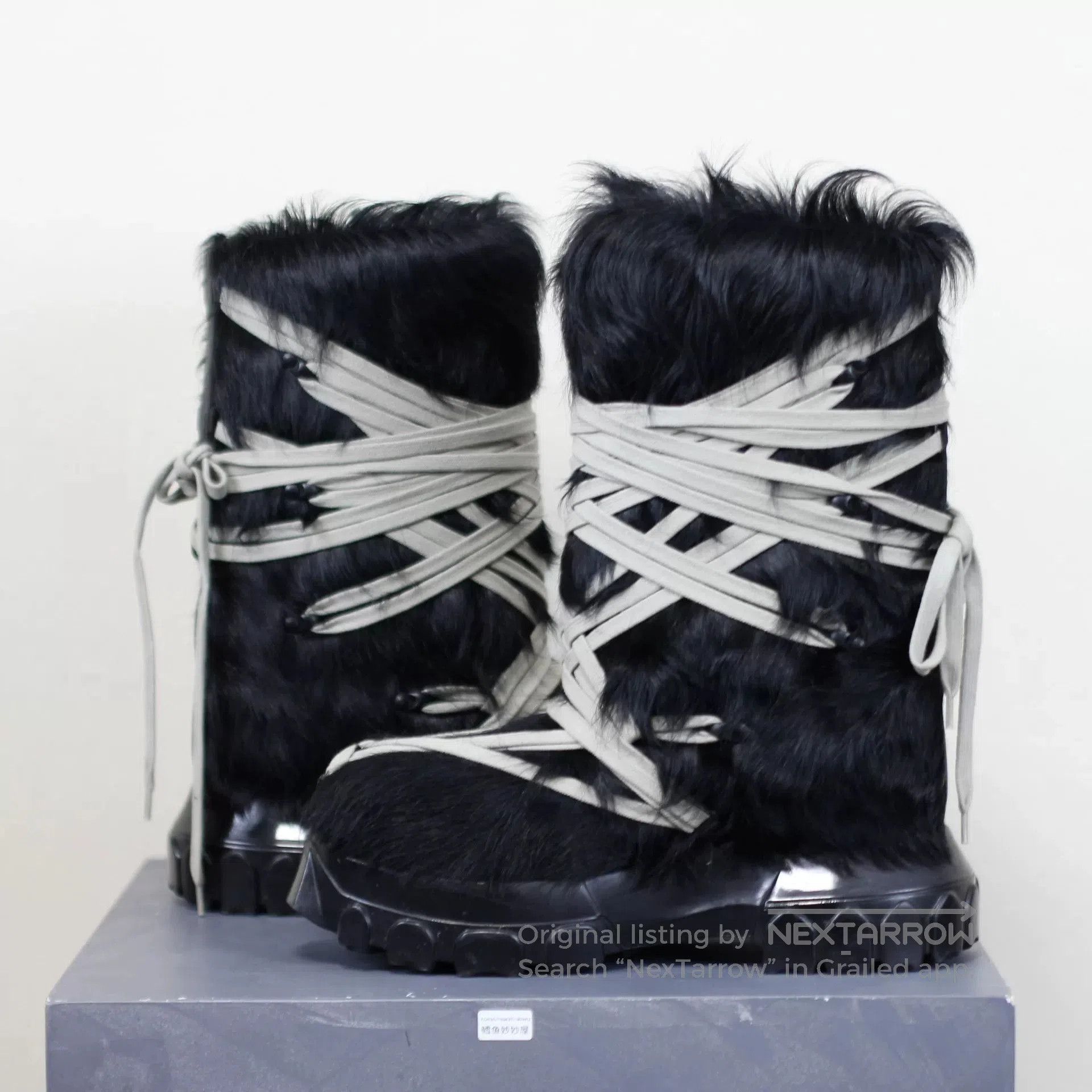 Rick Owens Rick Owens Black Furry Lace. Size US 5.5 / EU 38 - 4 Thumbnail