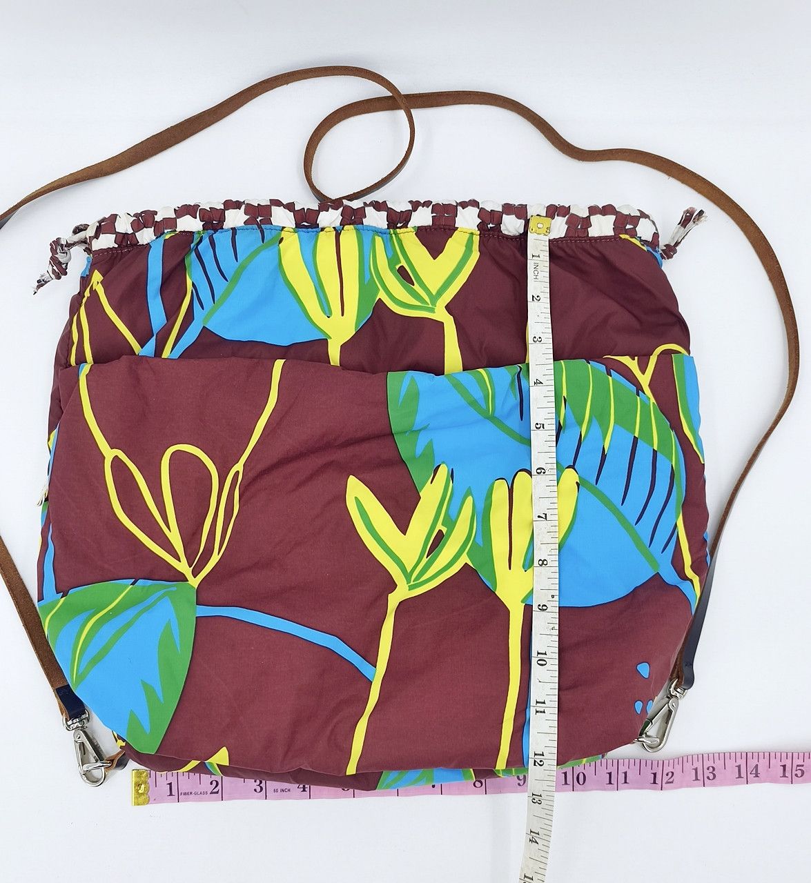 Marni MARNI reversible nylon floral drawstring backpack Size ONE SIZE - 12 Thumbnail