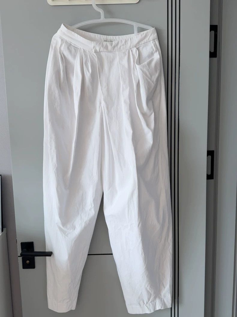 Dries Van Noten Dries Van Noten White Loose Casual Pants Size US 31 - 1 Thumbnail