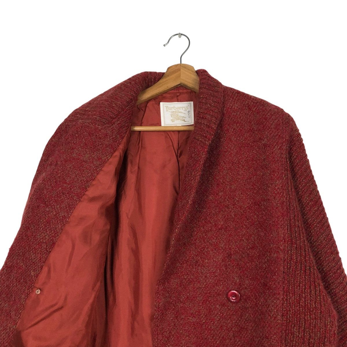 Burberry 🔥VINTAGE BURBERRYS KNIT WOOL BOMBER JACKET DOUBLE BREAST Size US M / EU 48-50 / 2 - 14 Thumbnail