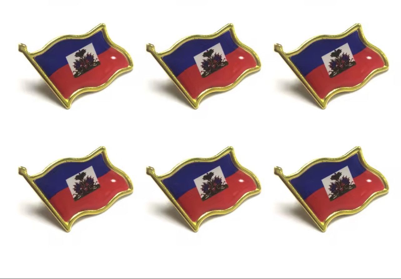 The Unbranded Brand Haitian Flag Lapel Pin – Gold Tone Enamel Haiti Flag Size ONE SIZE - 3 Thumbnail
