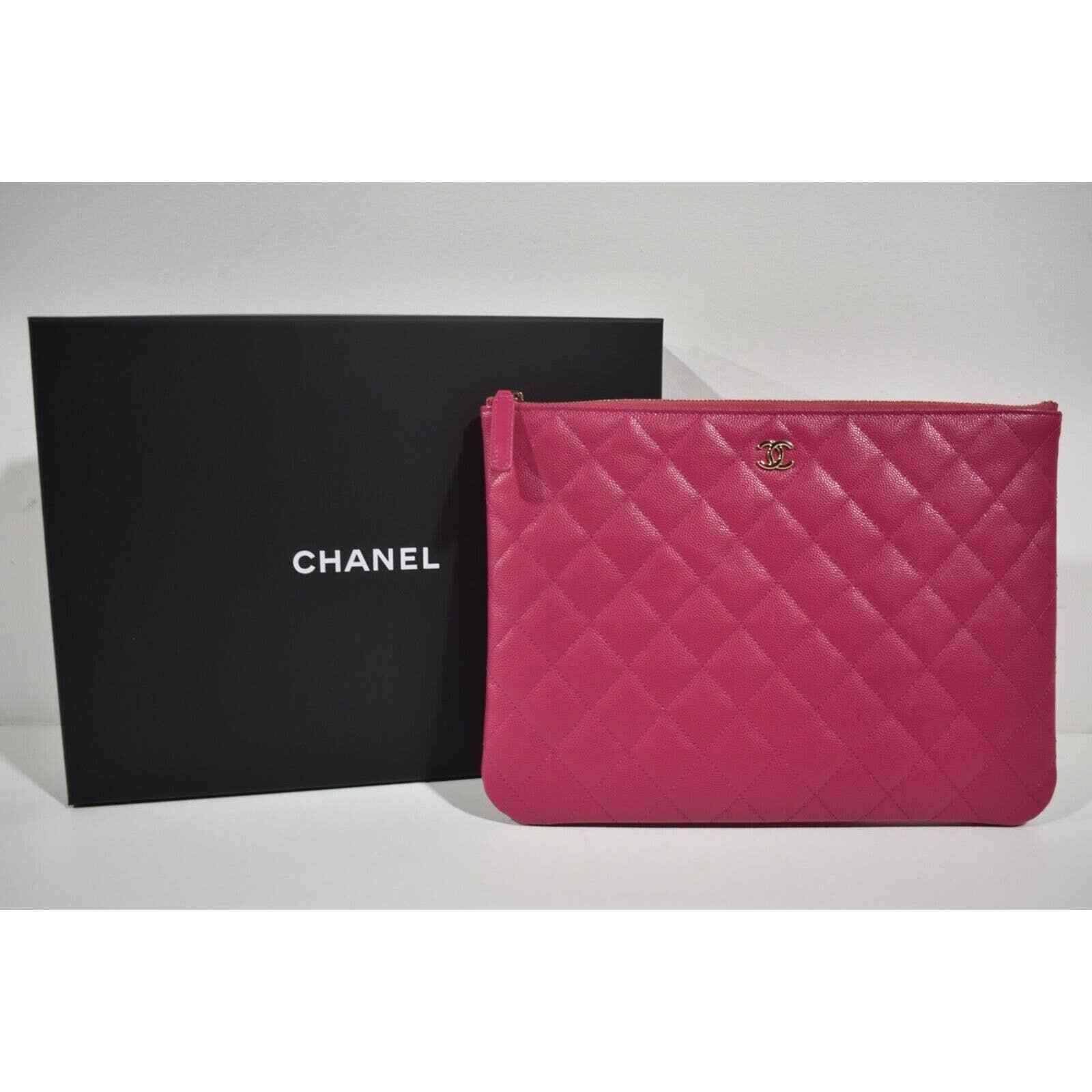 Chanel Chanel Classic Gold CC Zipper Pouch O Case Medium Bag Size ONE SIZE - 2 Thumbnail