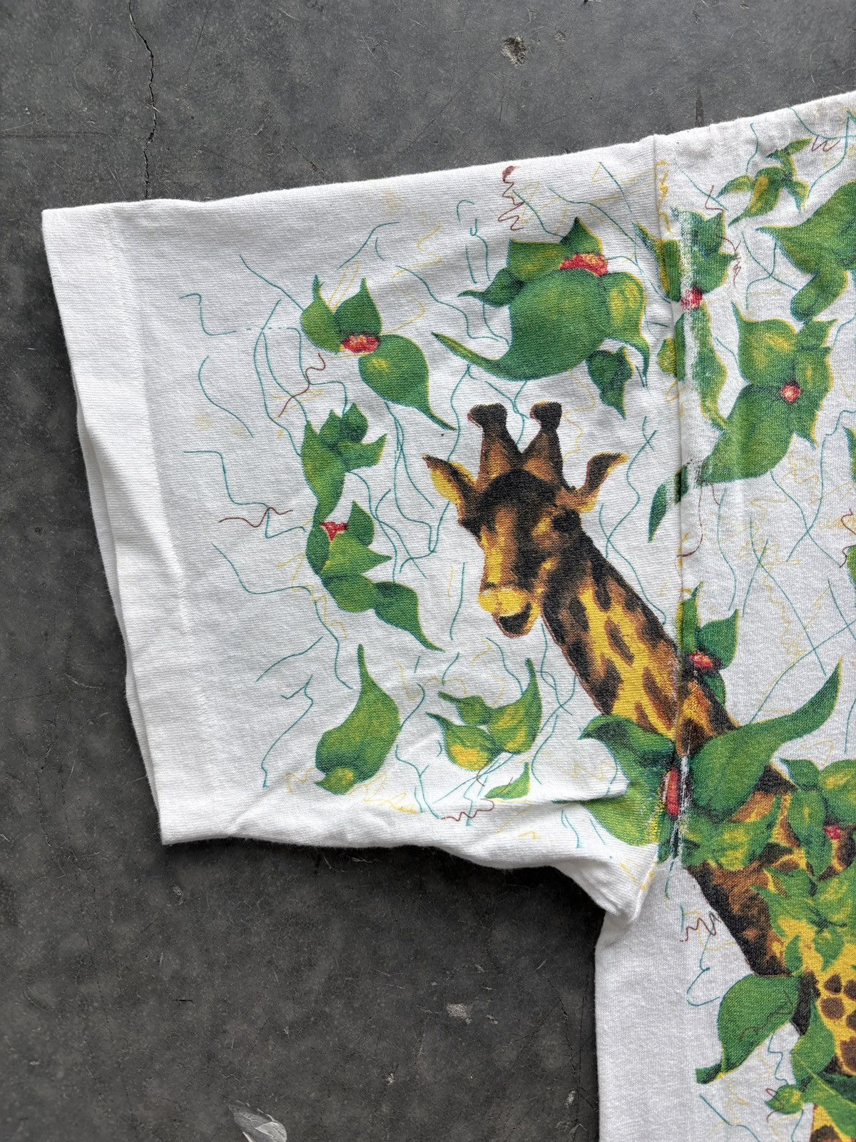 Vintage Vintage 90s Wild Oats Safari AOP Graphic Tee Size US XL / EU 56 / 4 - 3 Thumbnail