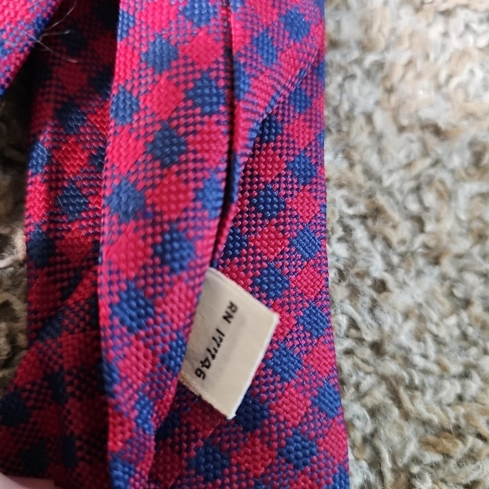 The Unbranded Brand neck tie for men Blue Red Plaid Size ONE SIZE - 3 Thumbnail