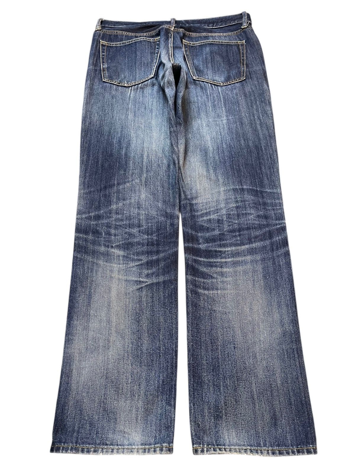 Uniqlo Vintage Japanese Uniqlo Blue Faded Wash Distressed Jeans Size US 36 / EU 52 - 2 Thumbnail