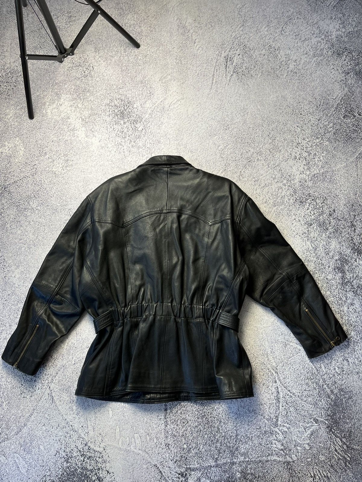 Vintage Crazy True Vintage Cycle Rider Leather Jacket Biker Rare Size US L / EU 52-54 / 3 - 16 Thumbnail