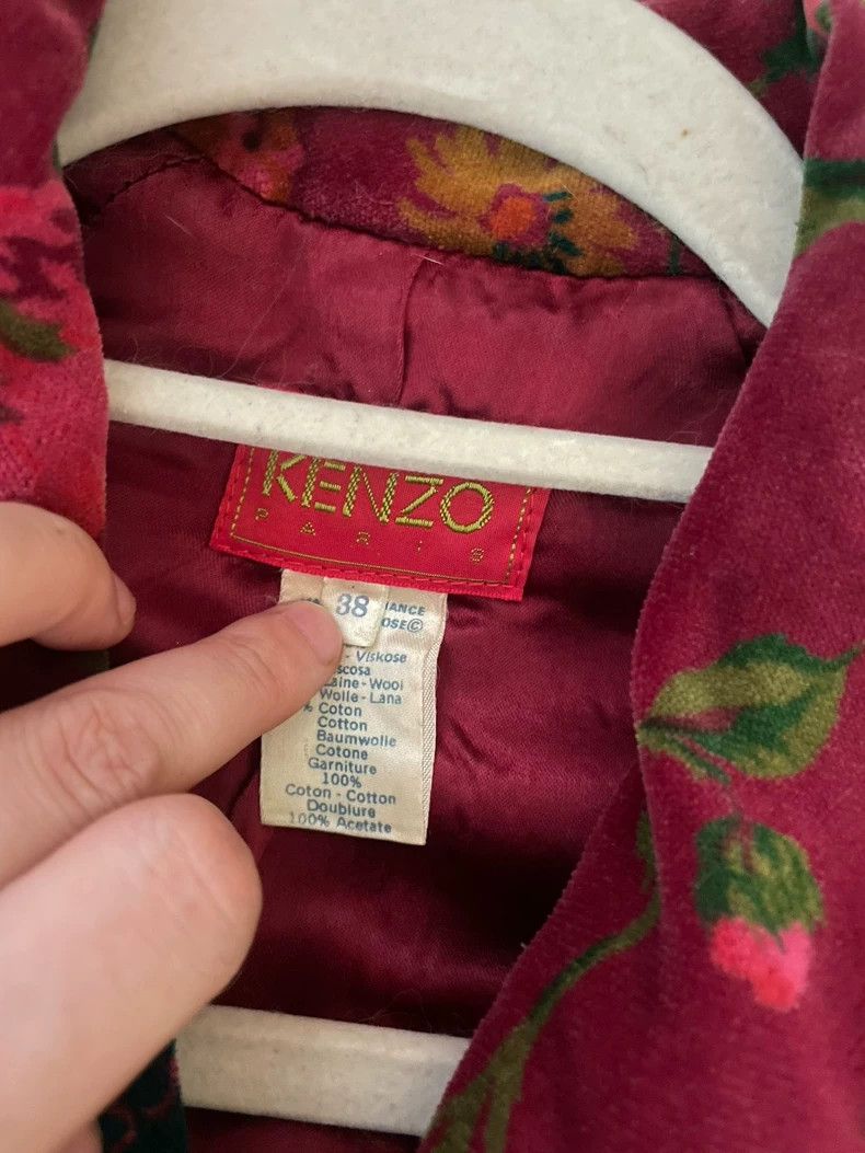 KENZO Linen and floral velvet waistcoat