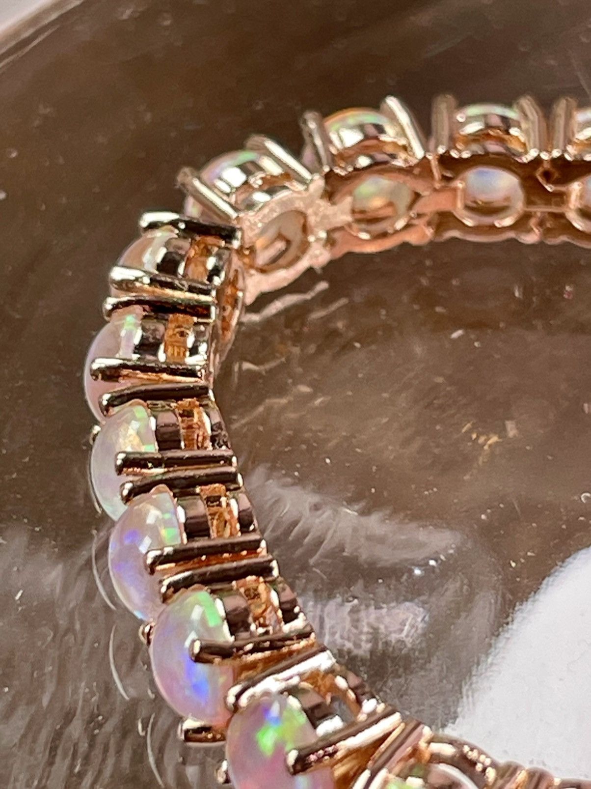 Other Genuine Ethiopian OPAL 14k Rose Gold plated Bolo Bracelet Size ONE SIZE - 3 Thumbnail