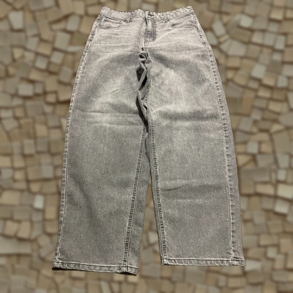 Vintage No Boundaries Jeans Women's 8 Gray Denim Straight Leg Pockets Jeans Size 30" / US 8 / IT 44 - 1 Thumbnail